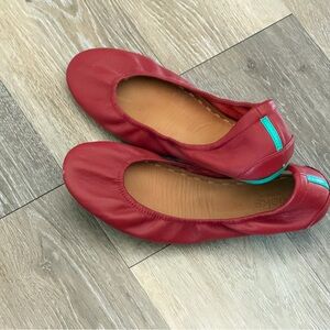 Tieks Red Leather Ballet Flats